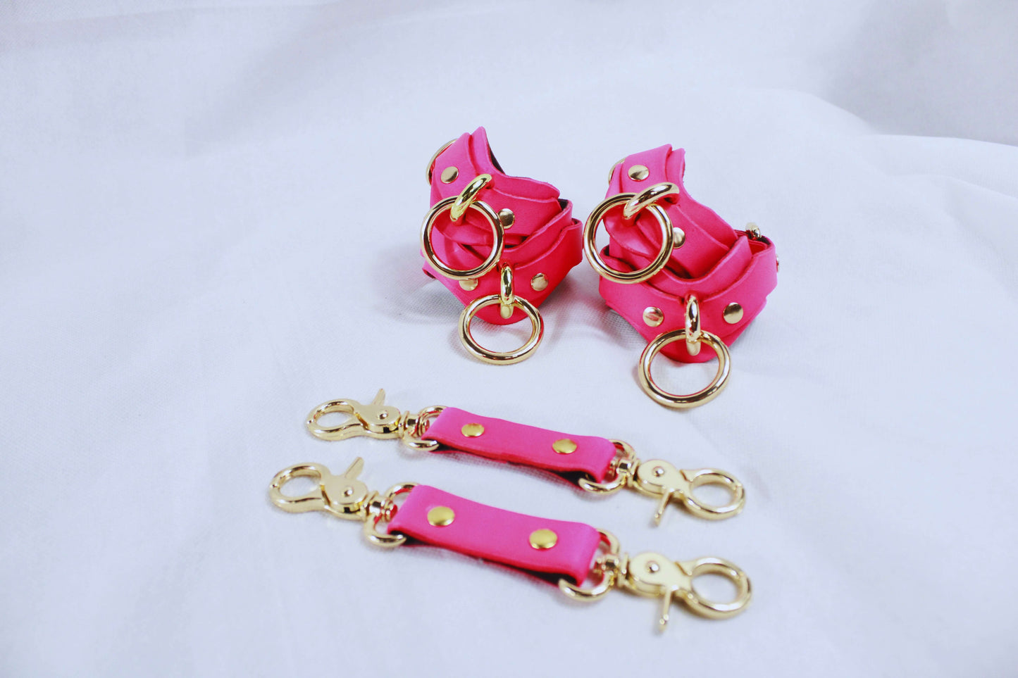 Bondage Gear Restraint Set with Collar Cuffs Leash-2