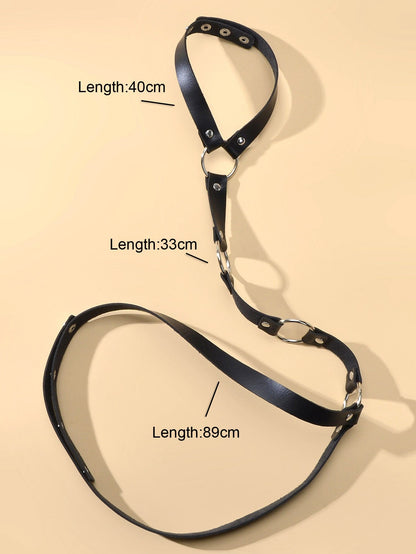 Women Leather Harness Bra Belt Body Lingerie Chain Top Sexy