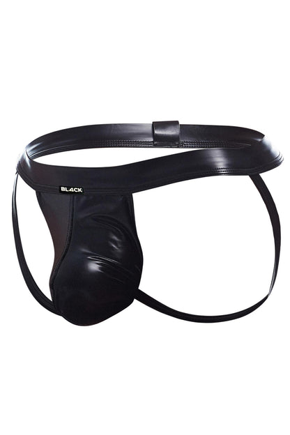black wetlook Jockstrap BL4CK05 - XL