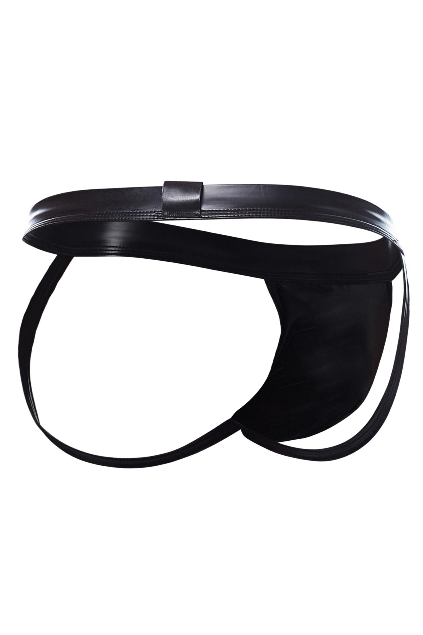 black wetlook Jockstrap BL4CK05 - XL