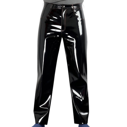 Men’s Black Patent Gothic Trousers