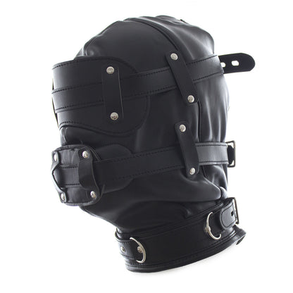 Wholesale BDSM Black Mask with Phallic Gag SIde View