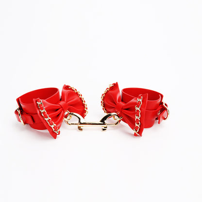 Wholesale Red Bondage Kit with Bow Hand cuff