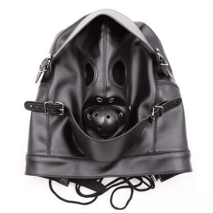 Wholesale Sexy Bondage Mask with Silicone Mouth Gag Details Show