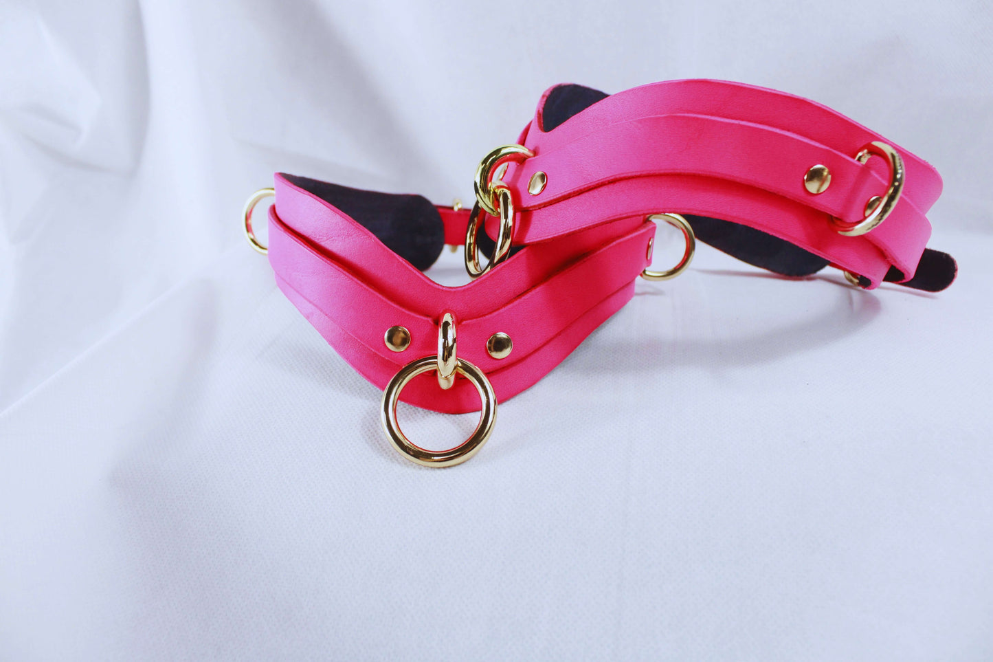 Bondage Gear Restraint Set with Collar Cuffs Leash-4