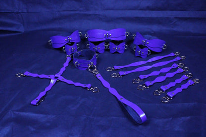 Bondage Gear Handmade Leather Restraint Kit  Full Body Bondage Set-3