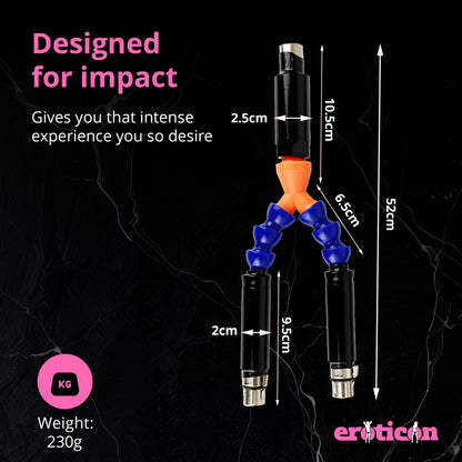 Extension for Sex machine - 52cm long - 2 connectors - 3XLR attachment