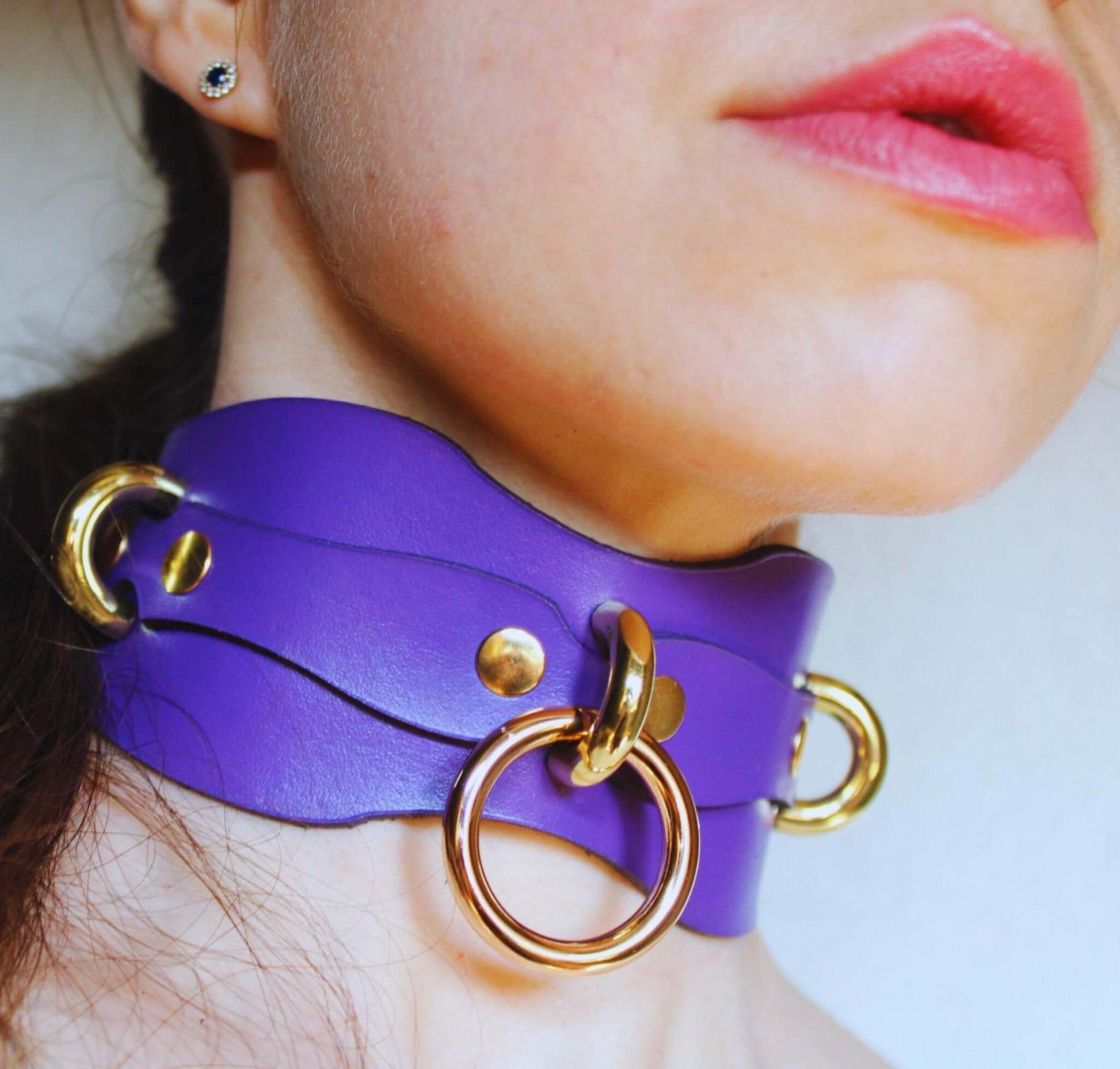 Premium BDSM Collar Submissive Collar  Elegant Bondage Accessory-2