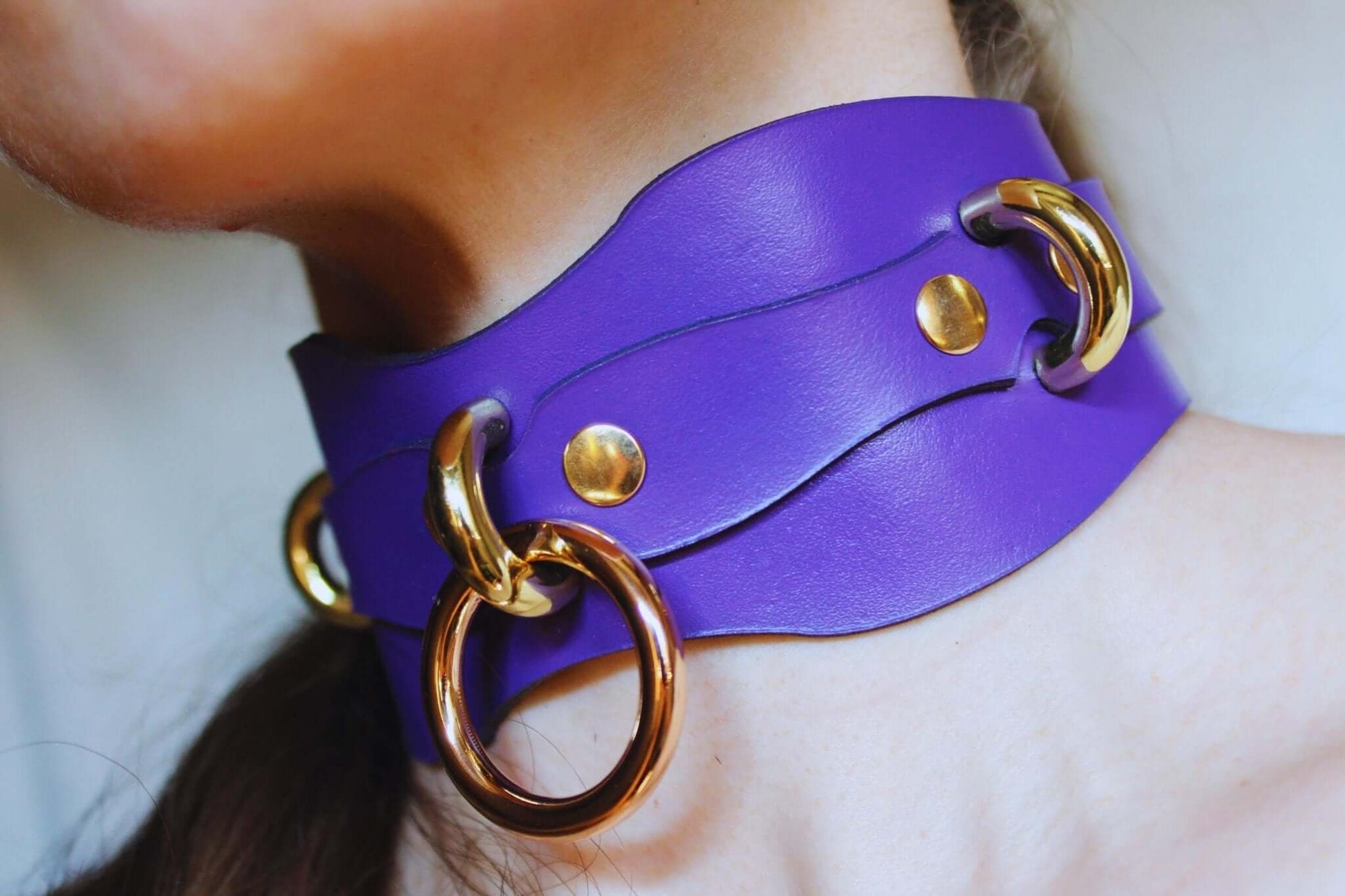 Premium BDSM Collar Submissive Collar  Elegant Bondage Accessory-3
