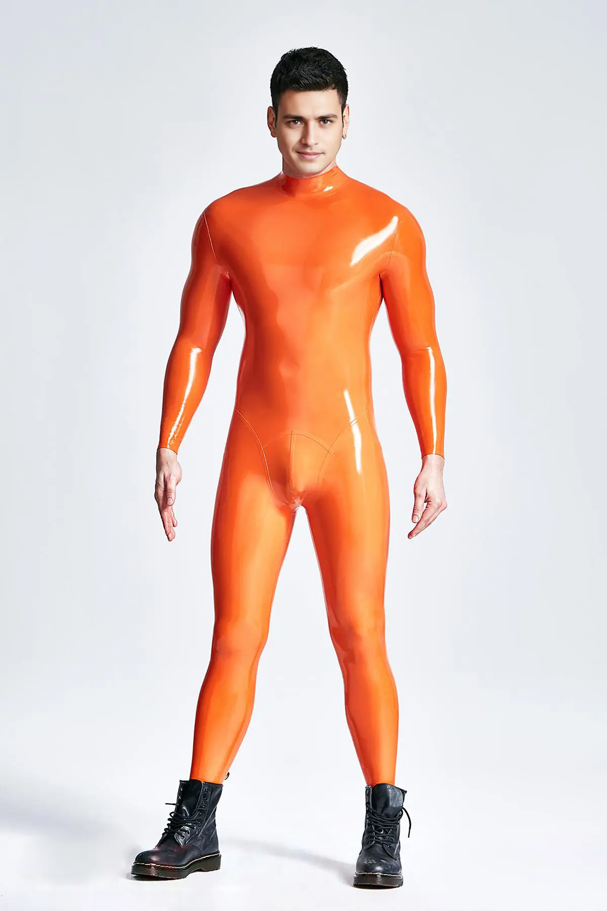 Herren-Latex-Catsuit mit Standard-Reißverschluss