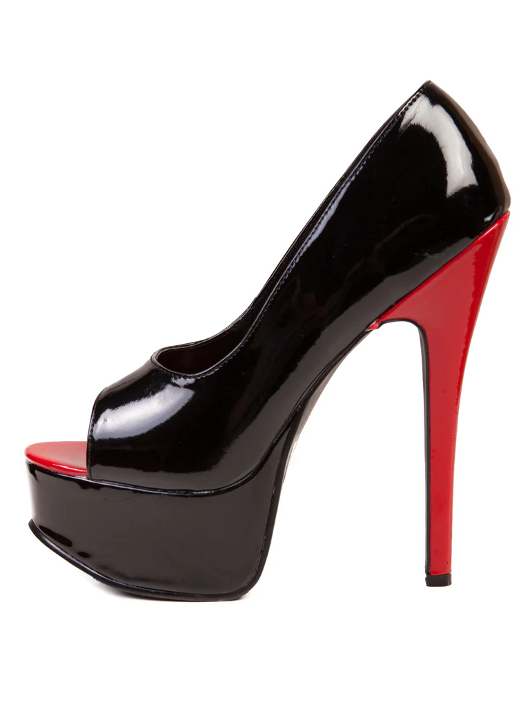 Classic Open Toe Platform Pumps